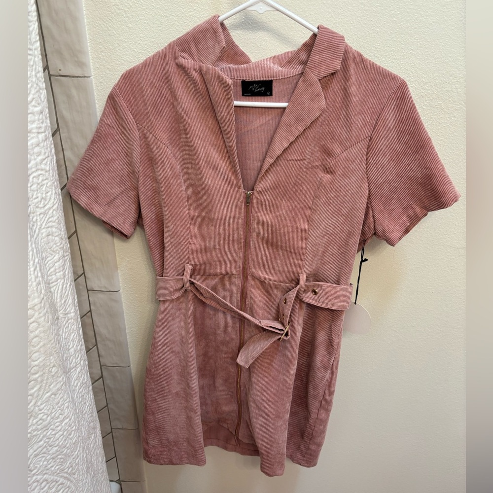Dusty Pink Denim Dress